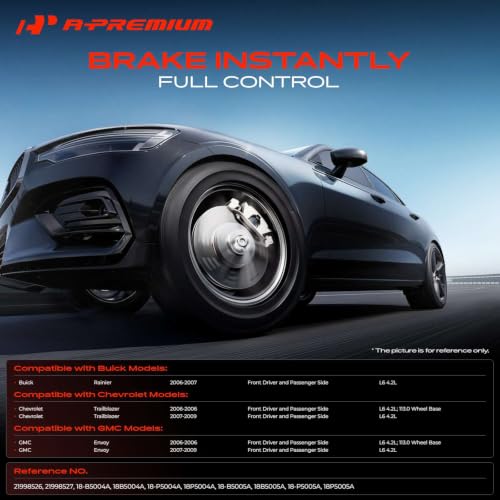 A-Premium Front Left and Right Side Disc Brake Caliper with Bracket - style: Front Driver and Passenger Side