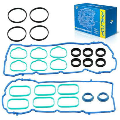 PHILTOP VS50805R Valve Cover Gasket Set for Grand Cherokee 2011-2015 3.6L - color: VS50805R