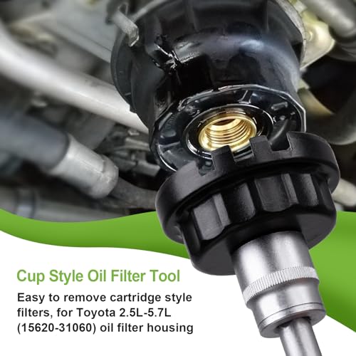 Spurtar Oil Filter Wrench for Toyota Oil Filter Removal Tool 64mm 4 Slots - size: For Lexus,Camry, 4 Runner …