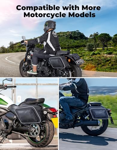 KEMIMOTO Motorcycle Saddlebags Expandable 22-30L (11-15Lx2)