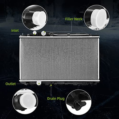 AUTOSAVER88 Radiator Compatible with 2006-2015 Honda Civic 1.8L, CU2922 - style: 2006-2012 Honda Civic 1.8L