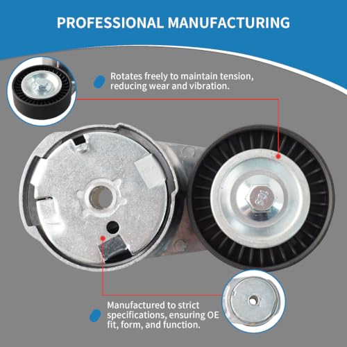 6PK1685 Engine Belt Tensioner Serpentine Belt Drive Idler Pulley Kit - size: 90K-39282B