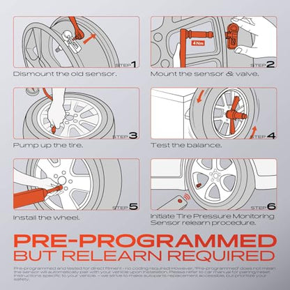 A-Premium 433MHz Pre-programmed TPMS Sensor Tire Pressure Monitoring Sensor