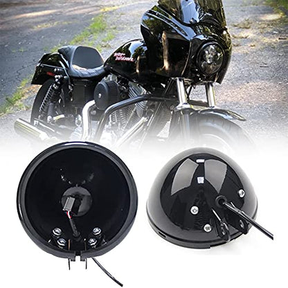 5 3/4 Inch Motorcycle LED Headlight Mount Bucket 5.75 Inch LED Headlight Housing Bucket for Motorcycle