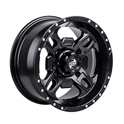 4/137 Tusk Beartooth Wheel 14x7 5.0 + 2.0 Matte Black For Can-Am Maverick X3 Max DS Turbo RR 64 Inch 2022-2024
