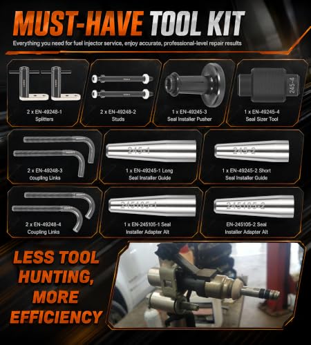6706 Fuel Injector Rail Assembly Remover & GM245 Fuel Injector Seals Tools Perfectly Fits for GM Engines