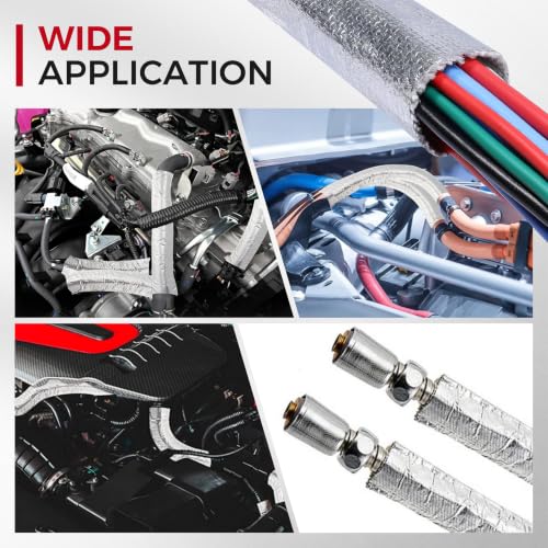 Car Aluminized Sleeving Heat Sheathing Roll 3/4inch ID -126'' - style: 3/4inch(I.D. Wide) - 126''