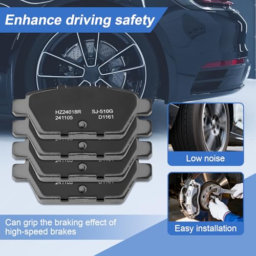 Ceramic Rear Brake Pads for Ford Fusion 2006-2012 - size: D1161