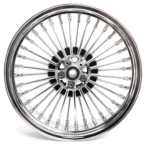 TOFR 18inch Rear 36 Fat King Spoke Wheel Rim For Harley Softail 2006-2010 - color: Chrome, size: Rear:18x5.5