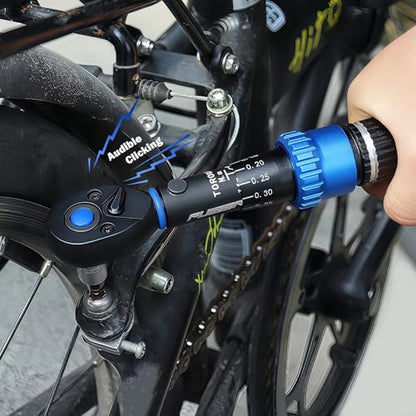 1/4" Drive Small Torque Wrench 1-8 Nm (8.85-70.8 in lb) ±3% Precision, Dual-Direction 72-Tooth Click Low Torque Wrench for Bicycle, Electronics, Small Engine Repair, and Delicate Fasteners - size: 1/4" 0.74-5.90 FT.LB