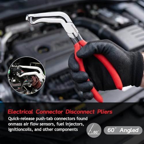 Electrical Disconnect Pliers,Hose Clamp Pliers,Electrical Connector Removal Tool,18Pcs Terminal Removal Tool Kit,Vantora 5Pcs Automotive Tools for Car Wiring and Fuel Line