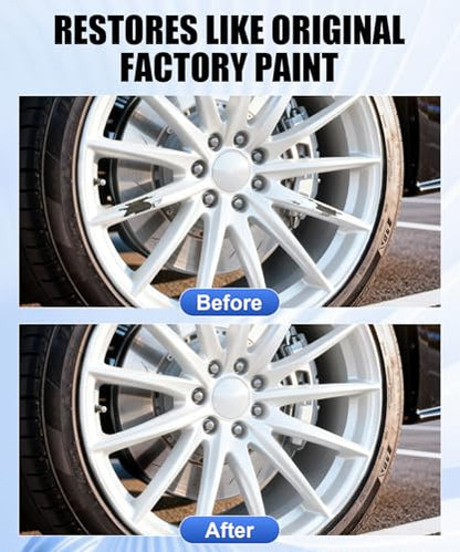 Amiss Sliver Flash Rim Repair Kit, Wheel Paint and Rim Paint Touch Up Pen for Curb Rash, Universal Alloy Wheel Scratch Repair for Scratches and Scuffs, Car Accessories (Sliver Flash) - color: Sliver Flash