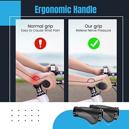 PRUNUS Bike Grips Rubber Ergonomic Antislip Handlebar Grips for MTB Bicycle - color: 292CE