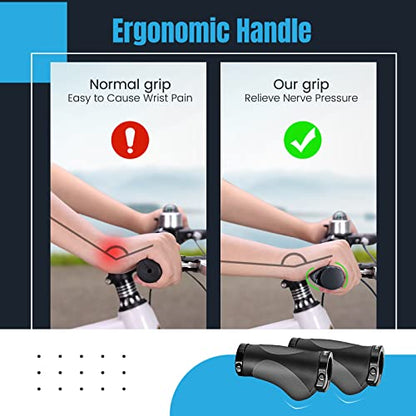 PRUNUS Bike Grips Rubber Ergonomic Antislip Handlebar Grips for MTB Bicycle - color: 292CE