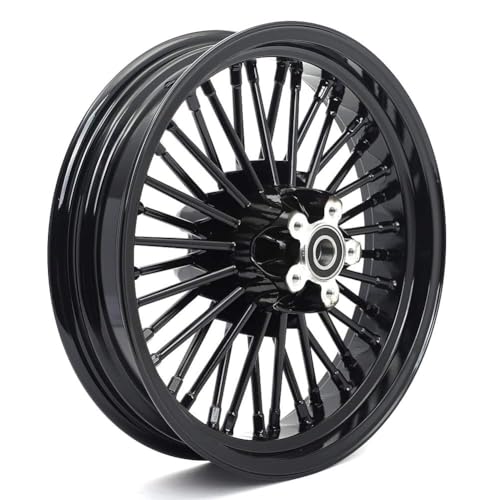 TOFR 16x3.5 16x3.5 Fat Spoke Wheels Black For Harley Softail Slim 2012-2021 - size: Front:16x3.5 Rear:16x3.5