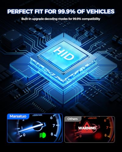 Marsauto D1S HID Bulbs, 6000K White 10X Brighter for 66144 66140 85140 85415 HID Assembly, Plug and Play Fog Light Bulb, Pack of 2 - size: D1S