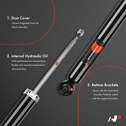 A-Premium Rear Shock Absorbers, Set of 2 - Compatible with Chevrolet, Buick - style: Rear Side