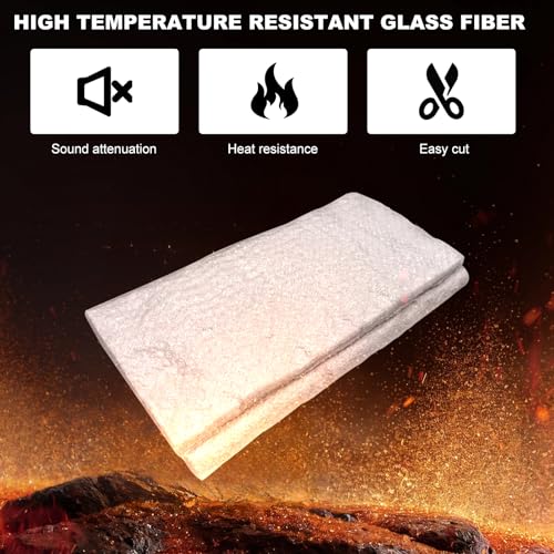 Muffler Mat, Motorcycle Fiberglass Packing Material Exhaust Pipe Wrap Silencer, Universal Muffler Mat for 2-Stroke 4-Stroke Motorcycle ATV Dirt Bike (23.6×11.8×1.0 inches) - color: 23.6×11.8×1.0 inches