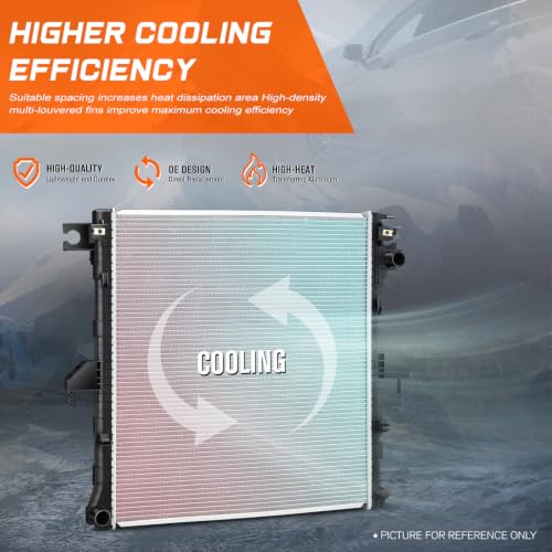 DPI-13804 Radiator Compatible with 2019-2023 Ford Ranger 2.3L Ecoboost - color: 19-23 Ford Ranger 2.3L Ecoboost