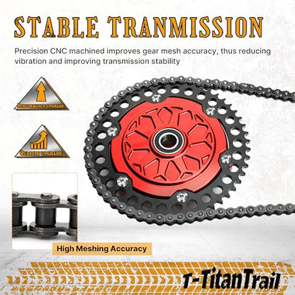 2009-up Touring Belt Drive to Chain Drive Conversion Kit for Harley, Red - color: Red