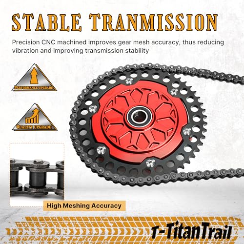2009-up Touring Belt Drive to Chain Drive Conversion Kit for Harley, Red - color: Red