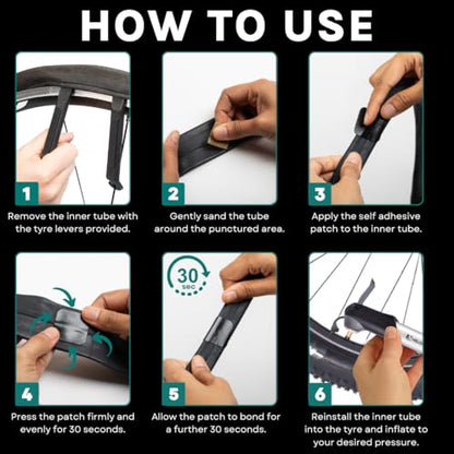 VeloChampion Self Adhesive Bike Puncture Repair Kit with Tire Levers