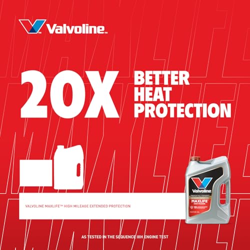 Valvoline MaxLife Extended Protection High Mileage 5W-30 Full Synthetic Motor Oil 5 Quart - size: 5 qt (Pack of 1), style: Premium Full Synthetic High Mileage