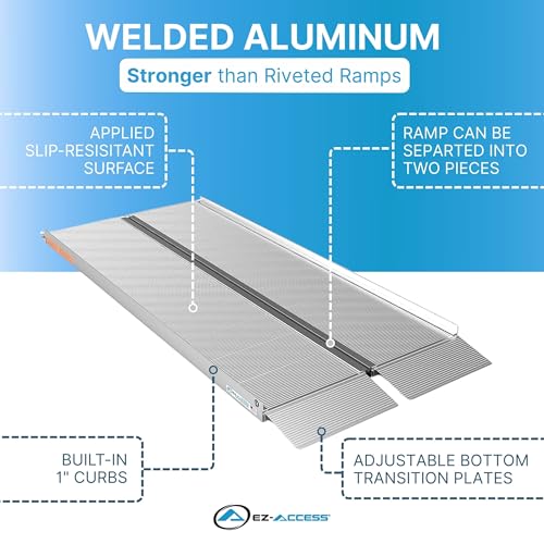 EZ-ACCESS Suitcase Singlefold Portable Wheelchair Ramp, 6 x 30 in - size: 6 Foot (Pack of 1), style: Standard