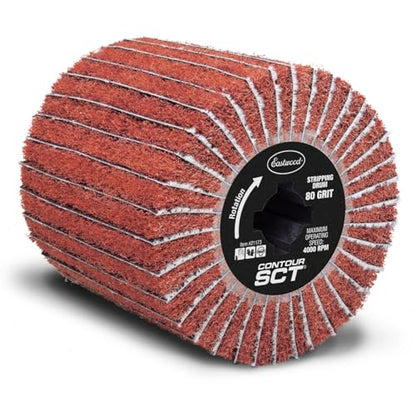 Eastwood Contour SCT Surface Conditioning Tool With Storage Rack | Heavy Duty Automotive Metal Preparation Tools Includes 120 Grit Finishing Drum 80 and 120 Grit Stripping Drums