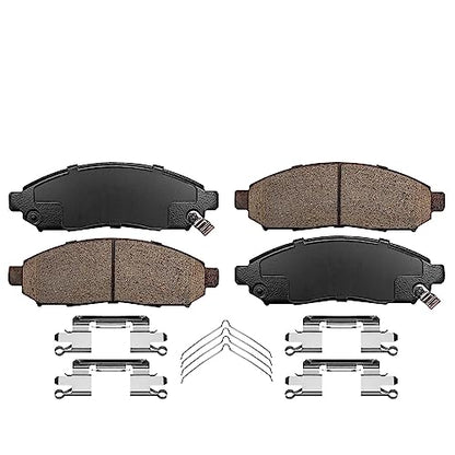 Detroit Axle - Front Brake Pads Rear Brake Shoes for 05-19 Nissan Frontier - size: 6P50356/Kit