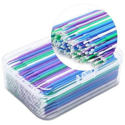 200 Pcs Automotive Touch Up Paint Brushes,Disposable Micro Paint Chip Repair Applicators for Automotive Paint Detailing, Stone Chips,Scratches(1.0, 1.3, 1.8, 2.5MM, Multi)