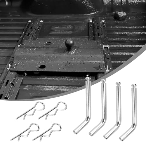 4 Pcs Replacement 5th Wheel Pins and Clips, 1/2 Inch Diameter Fits 5th Wheel Hitch and 5th Wheel Rail Gooseneck Hitches