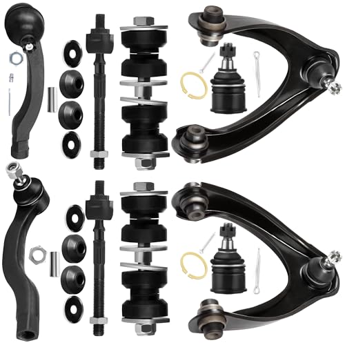 SCITOO 12PC Front Suspension Kit for Honda Civic 1996-2000 Lower Ball Joints Inner Outer Tie Rod Ends Front Sway Bar Links Upper Control Arms Upper Shock Mount Bushing Auto Parts - color: Control Arm+Tie Rod+Sway Bar+Ball Joint, size: For Honda Civic
