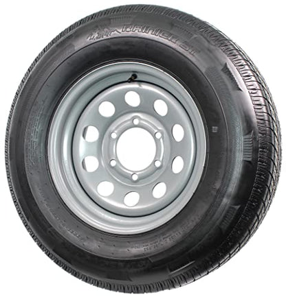 eCustomrim Radial Trailer Tire Rim Assembly ST225/75R15 Silver 6 Lug Load D