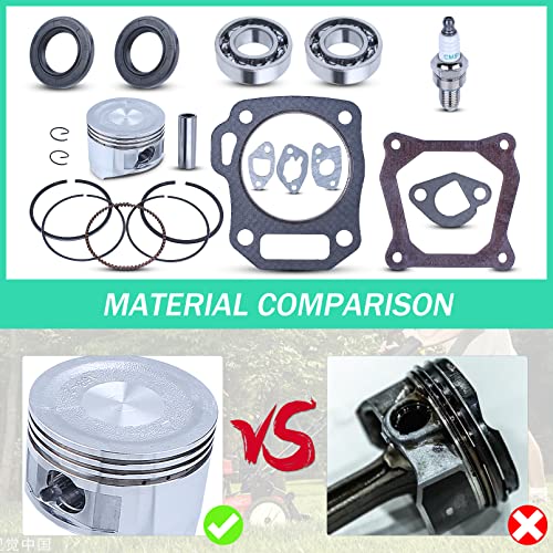 Adefol Cylinder Head Pistion Kit Crankshaft Bearing Oil Seal Rebuild Gasket for Honda GX160 GX200 5.5hp 6.5HP Engine