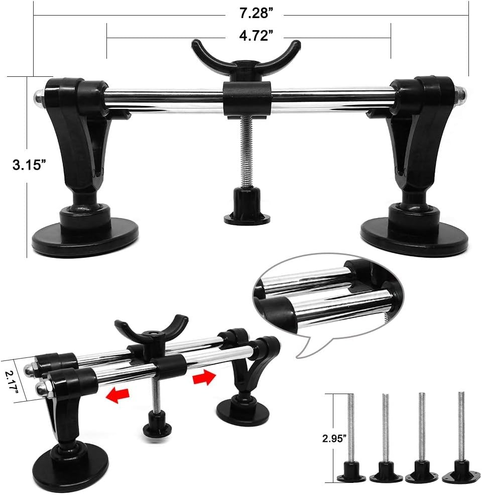 Manelord 25PCS Dent Puller - Car Dent Repair Kit, Dent Removal Kit with Double Pole Bridge Dent Puller for Auto Dent Removal, Door Dings and Car Hail Damage