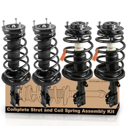 MOSTPLUS Front+Rear Complete Struts Shocks Assembly Compatible for 2004 2005 2006 Toyota Camry Solara Lexus ES330 172205 172206 172208 172207 Coil Spring - size: Front and Rear Struts(Set of 4), style: 2004-2006 Camry