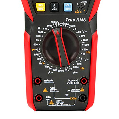 UNI-T Digital Multi Meter UT89XD 6000 Counts True RMS Sine Wave Measurement LED Test Auto Range AC DC Voltage Current Resistance Capacitance Frequency Duty Cycle Diode Continuity hFE Dual Range NCV - size: UT89XD