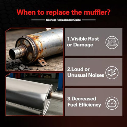 409 Stainless Steel Exhaust Resonator & Muffler Pipe - size: 2007-2012 Sentra 2.0L