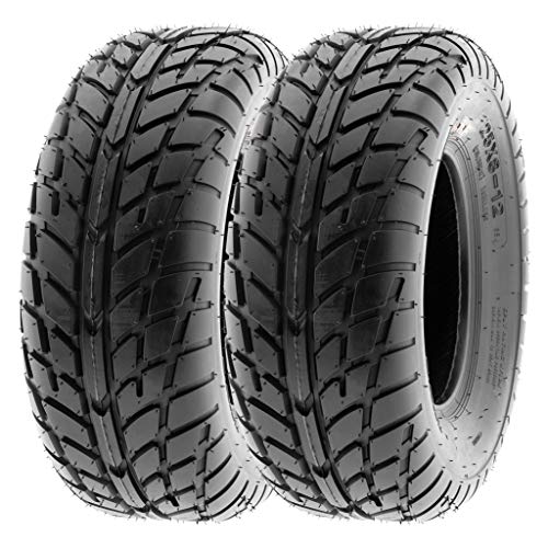 【2】SunF 25x10-12 ATV UTV Tires 25x10x12 Tubeless 6 Ply for 12 Rims - A021, black - size: 25x10-12