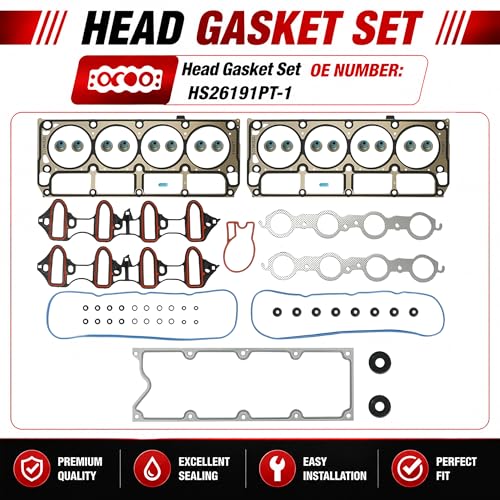 5.3L V8 LS Engine Full Gasket Kit With Head Bolts 2002-2006 - color: QH-DTB-GM5300-001
