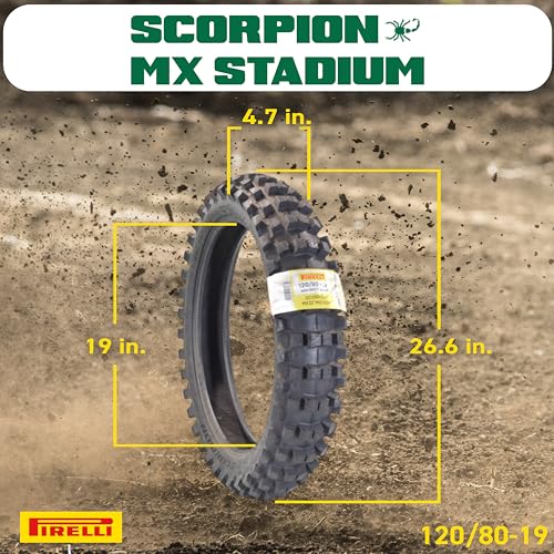 Pirelli Scorpion MX Mid-Soft Stadium Set: 80/100-21 Front & 120/80-19 Rear - size: 80/100-21 M/C 51M, 120/80-19 NHS 63M