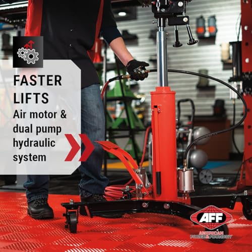 AFF Telescoping Transmission Jack - Truck Transmission Floor Jack with Universal Head and Wide Base (Multiple Weight Capacities) - size: 1,100 lbs Capacity, style: Air Assist
