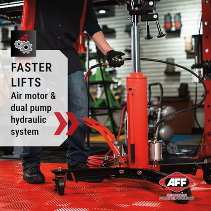 AFF Telescoping Transmission Jack - Truck Transmission Floor Jack with Universal Head and Wide Base (Multiple Weight Capacities) - size: 1,100 lbs Capacity, style: Air Assist