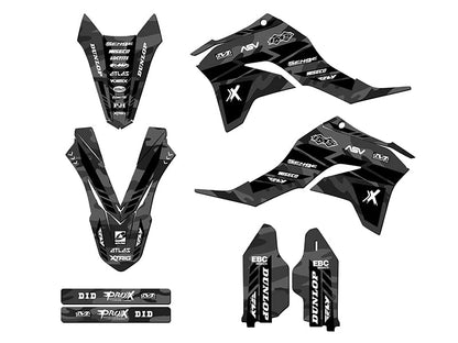 2020-2025 KLX 300 R APACHE Grey Base Kit Compatible with Kawasaki | Senge Graphics Inc - color: Grey, size: Base Kit