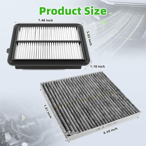 AUTOKAY CA12315 CF12312 Engine & Cabin Air Filter for Nissan Kicks Versa