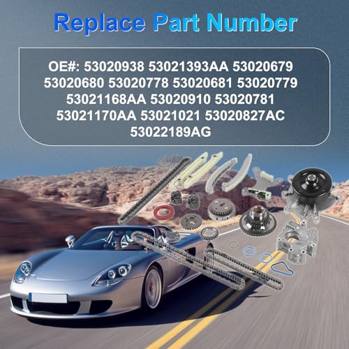 4.7L Engine Timing Chain Kit w/Water Pump Oil Pump Fits for Dodge