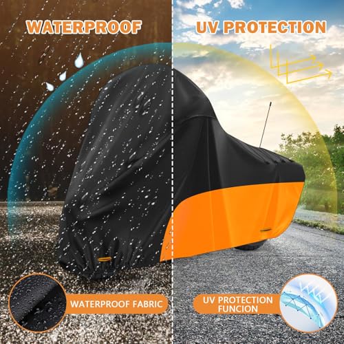Motorcycle Cover Heavy Duty for Touring Side Box Models - size: Side Box