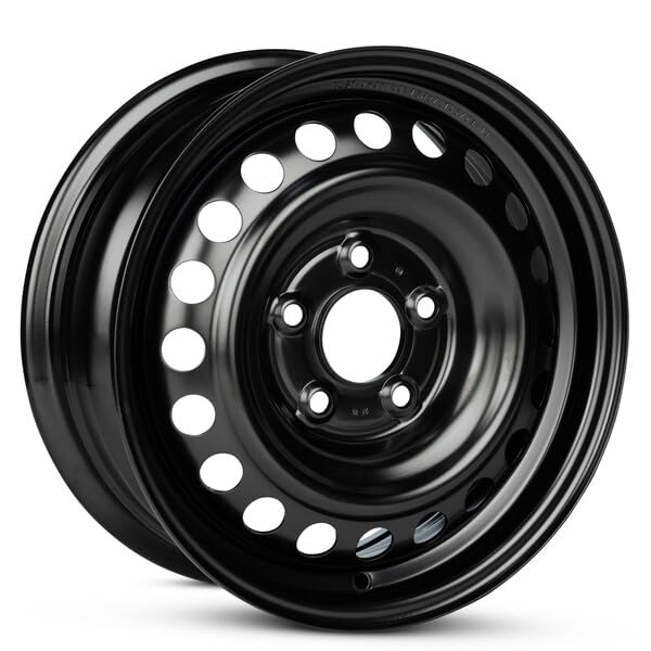 Wheel 15x6 in Steel Rim 5 Lug 114.3mm 46/1.81"mm Offset 67mm CB| Powder-Coated Black finish Fits 2014-2018 Kia Forte | New OEM Surplus | 529103Y050 - size: 15x6 inch - Steel