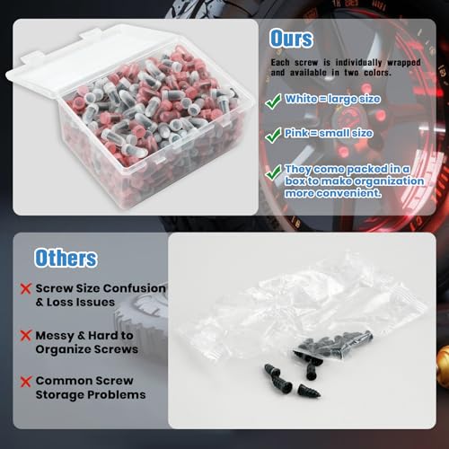 150 PCS Tire Repair Rubber Nail, 2 Size Vacuum Tire Plugs Kit - size: 150PCS
